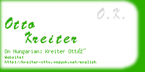 otto kreiter business card